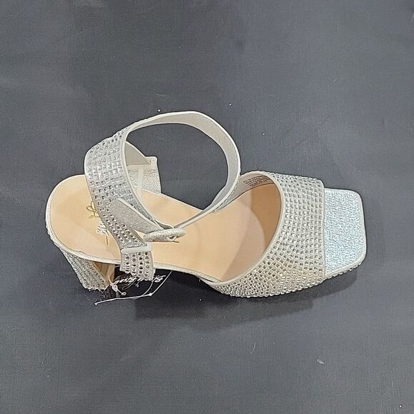 BRAND NEW BISSOU BISSOU JEWEL STUDDED EMBELLISHMENTS SQUARE TOE HIGH HELL SANDAL - Picture 15 of 15